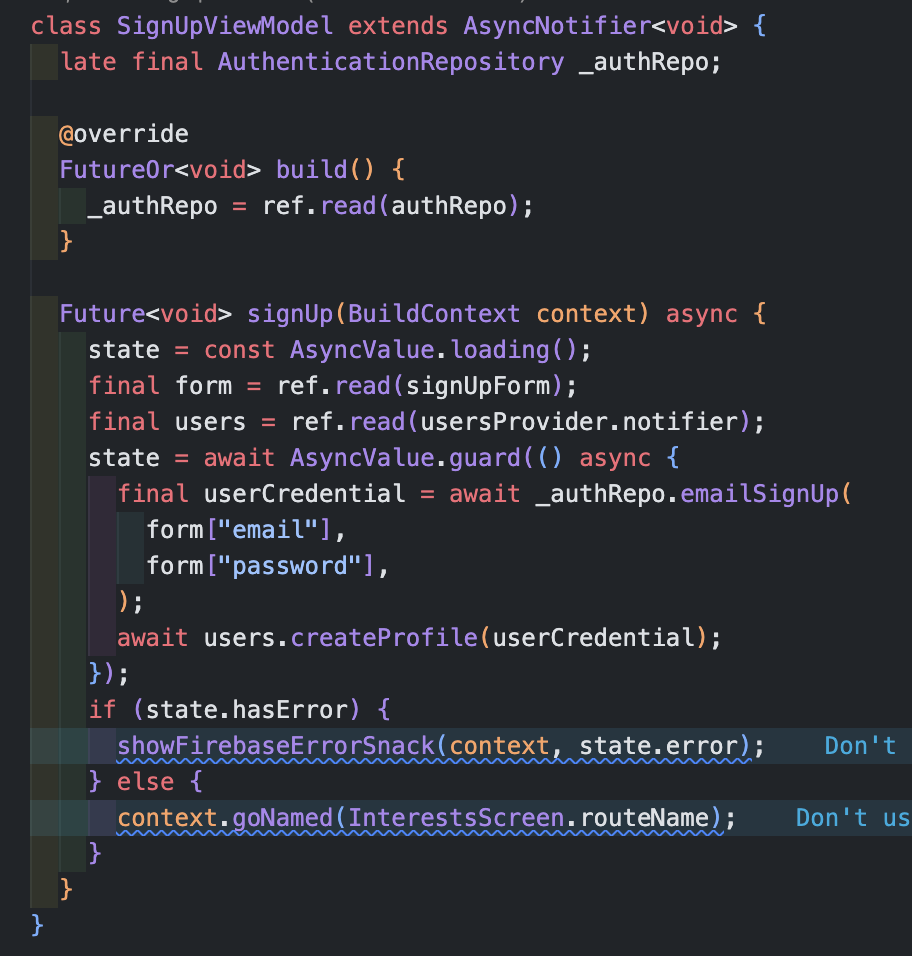 [Flutter/Error] TikTokMock App - Looking up a deactivated widget's ...